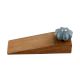 Grey Crackle Melon Ceramic Wooden Door Stopper